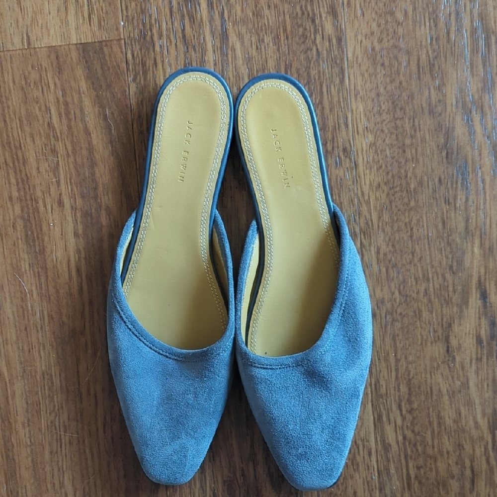 Jack Erwin Blue Suede Mule Slides